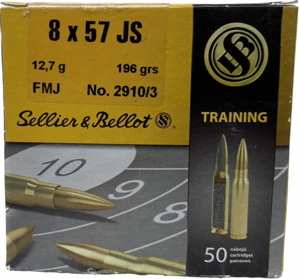 50 Schuss Sellier & Bellot 8x57 JS 12,7g 196 grs FMJ 