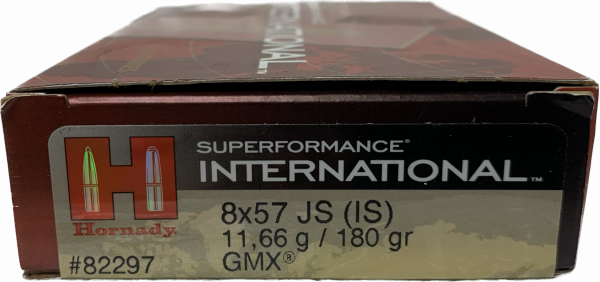 20 Schuss Hornady Superformance International 8x57 JS (IS) 11,66g 180 gr GMX 