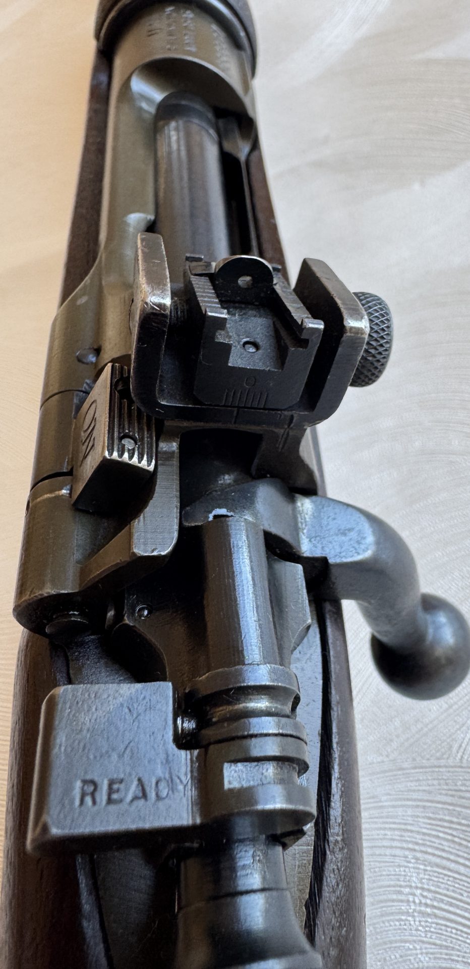 Visierung der Remington 1903/A3 Repetierbüchse, Kaliber .30-06 Springfield