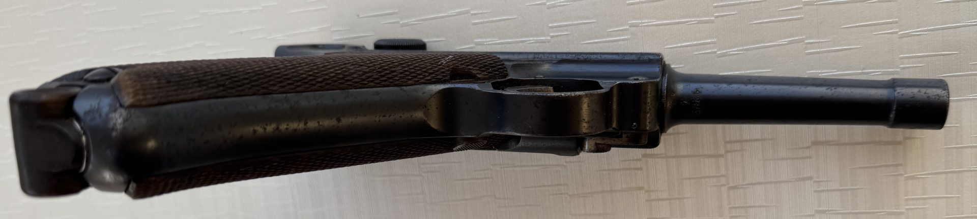 Luger P.08 (DWM 1916) Nummerngleiches Komplettset: Pistole, Magazin und Lederholste – Bild 4