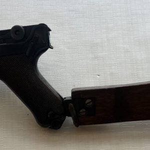 DWM P08 Artillerie – Lange Pistole 08 Modell 1915 mit Anschlagschaft