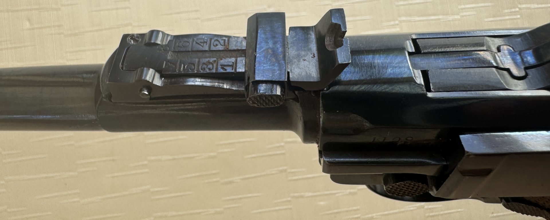 DWM P08 Artillerie – Lange Pistole 08 Modell 1915 mit Anschlagschaft – Bild 5