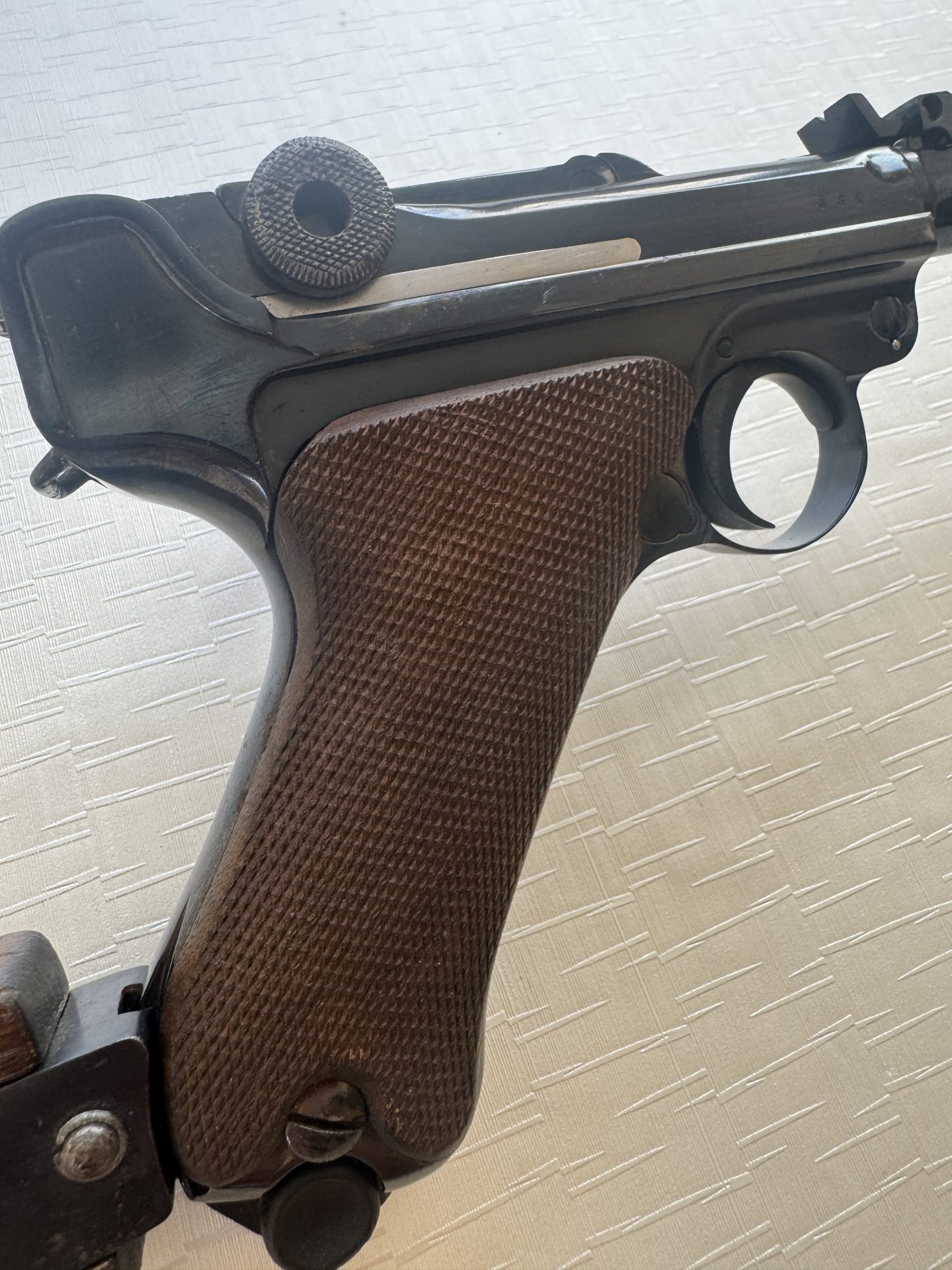 DWM P08 Artillerie – Lange Pistole 08 Modell 1915 mit Anschlagschaft – Bild 9