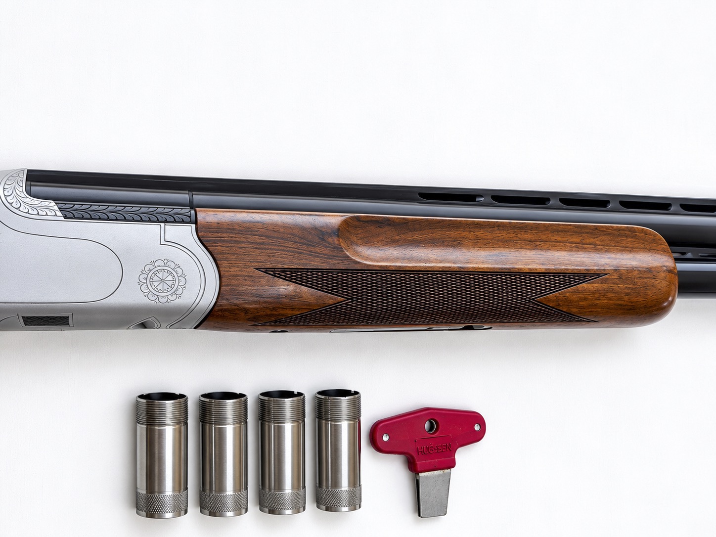 Bockdoppelflinte Huglu 103 DE – Kaliber 12/76 – 71 cm Lauflänge – 6 Wechselchokes – Stahlschrotbeschuss – Bild 4